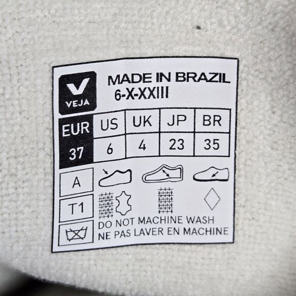 NEW Veja Rio Branco Light Aircell Womens Size 6 Casual Sneakers Shoes White Red - Picture 10 of 12